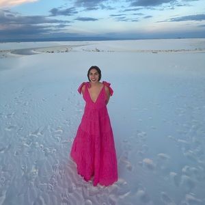 Long Pink Boutique Dress